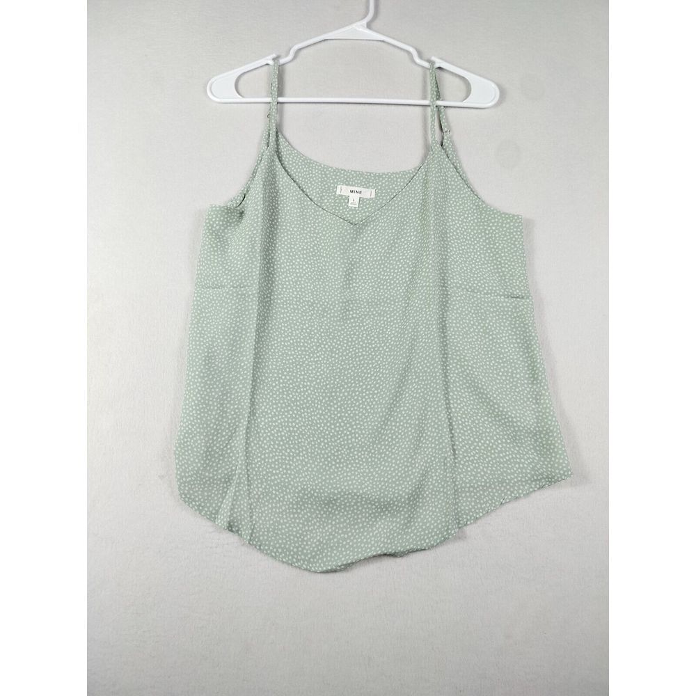 Geometric Blouse Women's Large Green White Cottagecore Prairiecore Adjustable